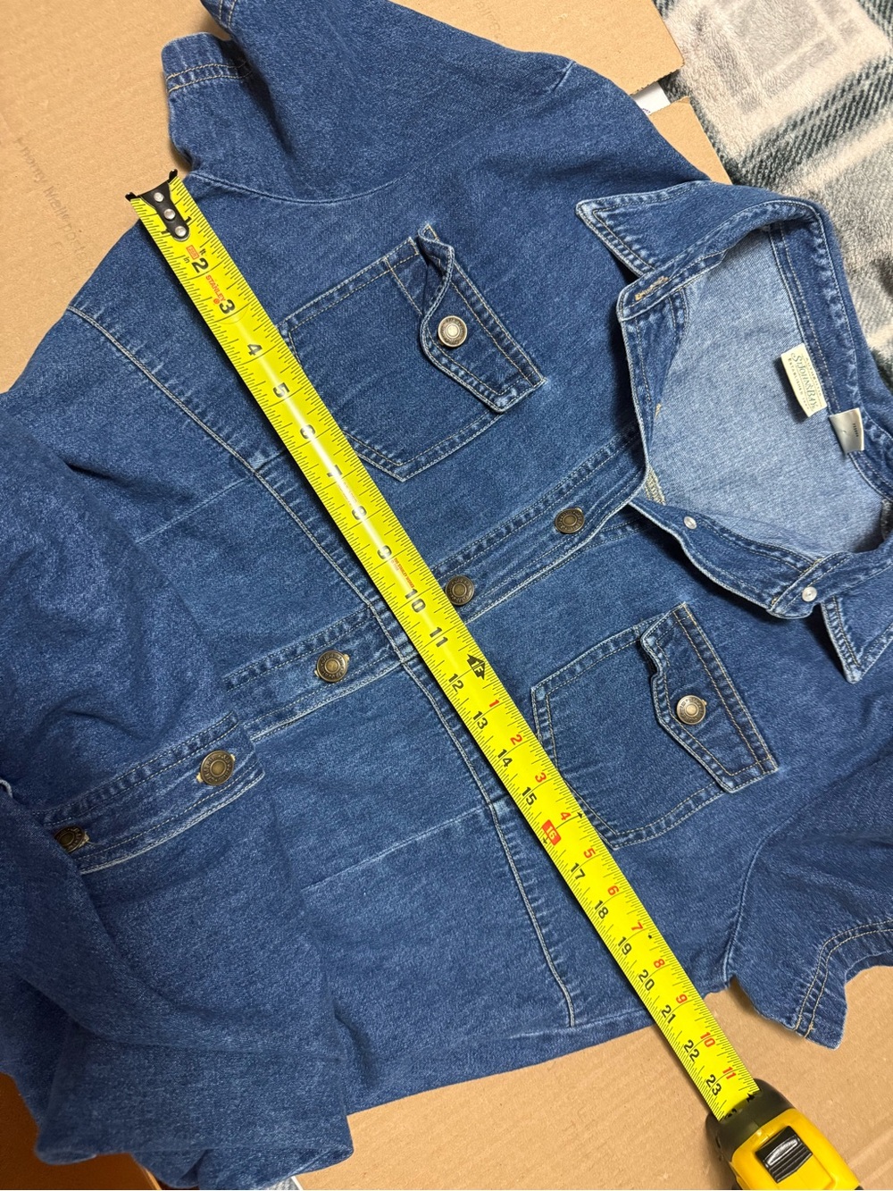 Vintage St. John's Bay Denim Button-Front Midi Dress Country Cowgirl Western - Picture 5 of 8